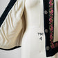 1960s Off White Embroidered Edge Hand Mended Norway Wool Jacket - Sz. XS / S