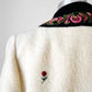 1960s Off White Embroidered Edge Hand Mended Norway Wool Jacket - Sz. XS / S