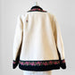 1960s Off White Embroidered Edge Hand Mended Norway Wool Jacket - Sz. XS / S