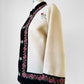 1960s Off White Embroidered Edge Hand Mended Norway Wool Jacket - Sz. XS / S