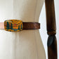 1970s Hand-Painted Landscape Leather Belt - S/M