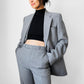 1970s - 1980s Grey Pinstripe Three Piece Suit - Sz. M/L