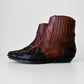 1990s Brown and Black Decorative Western Ankle Boot  - Sz. 6.5 - 7