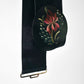 1960s Hand-Painted Floral Wide Elastic Belt with Oval Buckle - Sz. M/L