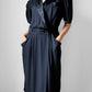 1980's Black Tuxedo Style Wrap Dress - Sz. S/M