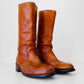 Amber Brown Leather Well-Worn FRYE Leather Boots - Sz. 10.5D