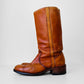 Amber Brown Leather Well-Worn FRYE Leather Boots - Sz. 10.5D