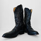 1970s Black Western Leather Cowboy Boots