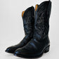 1970s Black Western Leather Cowboy Boots