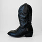 1970s Black Western Leather Cowboy Boots