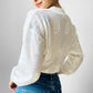 1980s White Lightweight V-Neck Made in Italy Soft Spun Knit Sweater Top - S/M