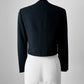1990s Black Short Waisted Jacket- Sz. XS