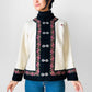 1960s Off White Embroidered Edge Hand Mended Norway Wool Jacket - Sz. XS / S