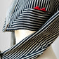 1960s Black and White Stripe Crop Tuxedo Bolero Jacket - Sz. Small