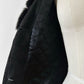1970s Black Suede Belted Trench coat with Fur Collar and Quilted Lining - Sz. XXS/XS