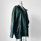 1980s Green Buttery Soft Leather Snap Button Jacket - Sz. S/M