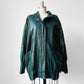 1980s Green Buttery Soft Leather Snap Button Jacket - Sz. S/M