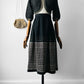 1950s - 1960s Handwoven Black White and Rose Gold Sandusky Weavers Woven Wool Mixed Textile Skirt - Sz. XS/S