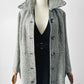 1970s Black and Off-White Houndstooth Wool Coat with Wide Lapel - Sz. S/M