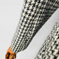 1970s Black and Off-White Houndstooth Wool Coat with Wide Lapel - Sz. S/M