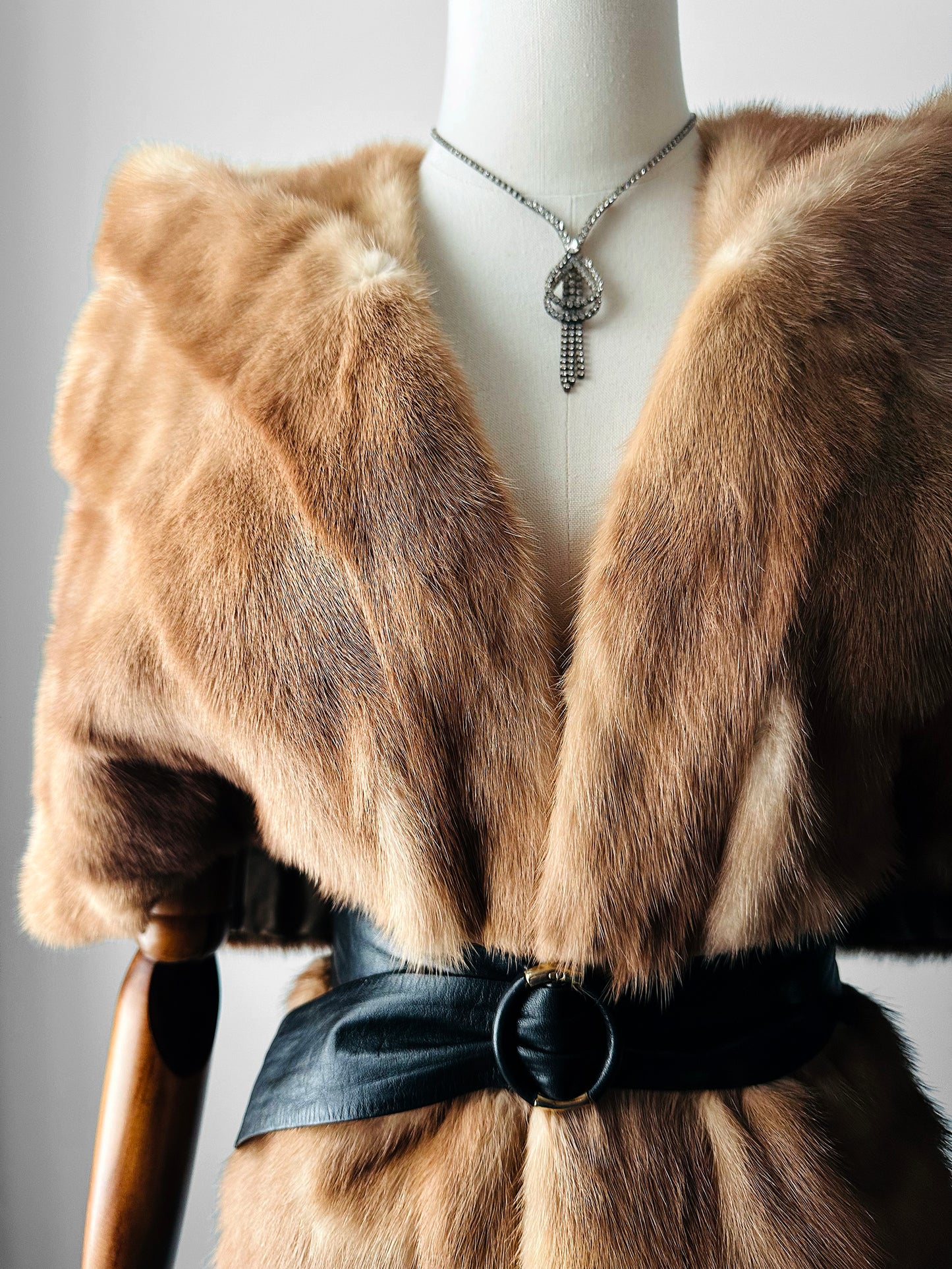 1950s Rhinestone Silver-Toned Y-Necklace with Cascading Drops