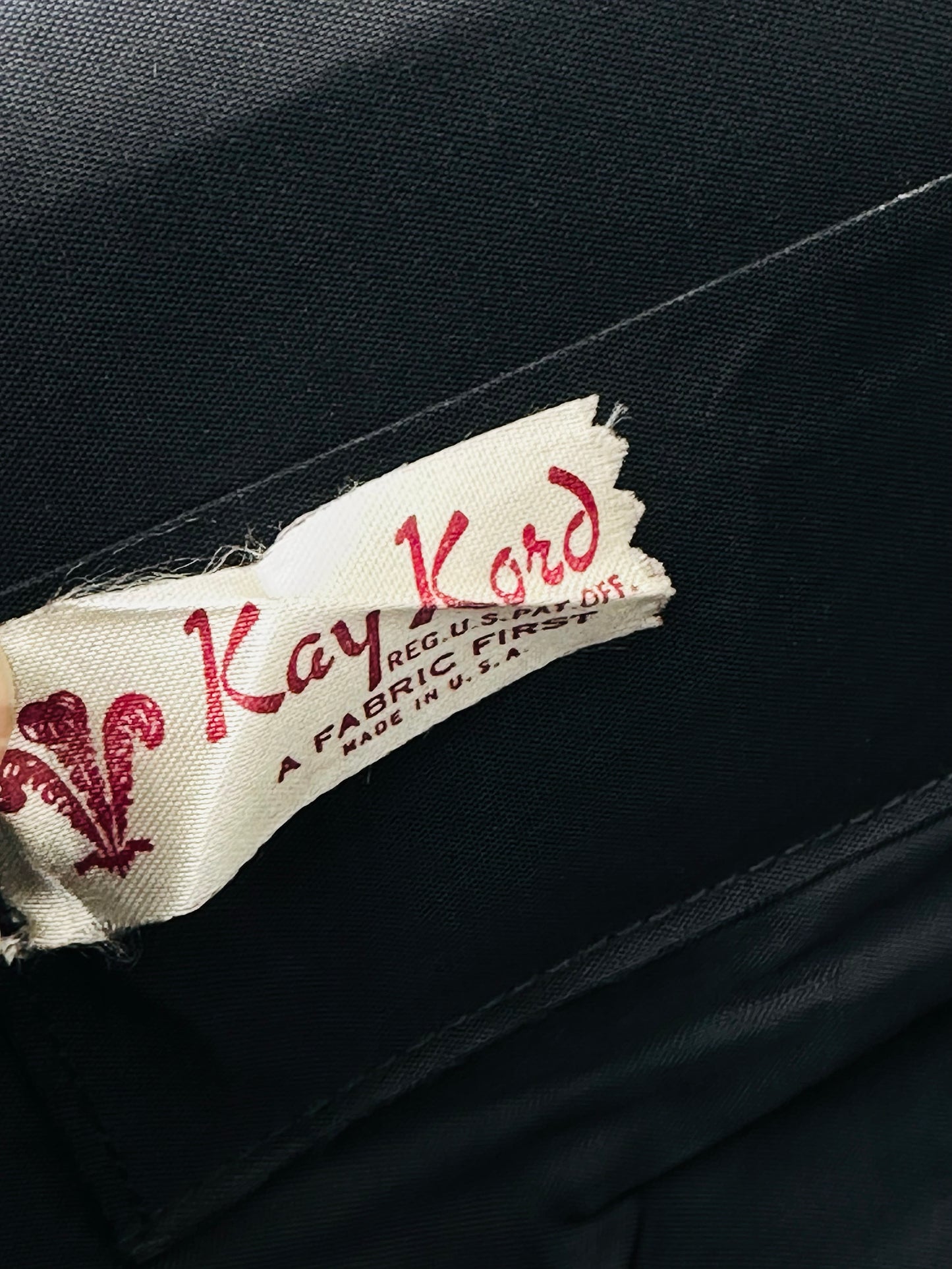 1960s Black Ribbed Fabric Top Handle Handbag