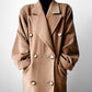 1980s Tan Agatha Girls Paris Lambswool Cashmere Blended Overcoat - Sz. S-L