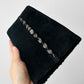 1940s - 1950s Black Velvet Metallic Thread Embroidery Clutch