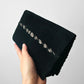 1940s - 1950s Black Velvet Metallic Thread Embroidery Clutch