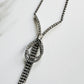 1950s Rhinestone Silver-Toned Y-Necklace with Cascading Drops