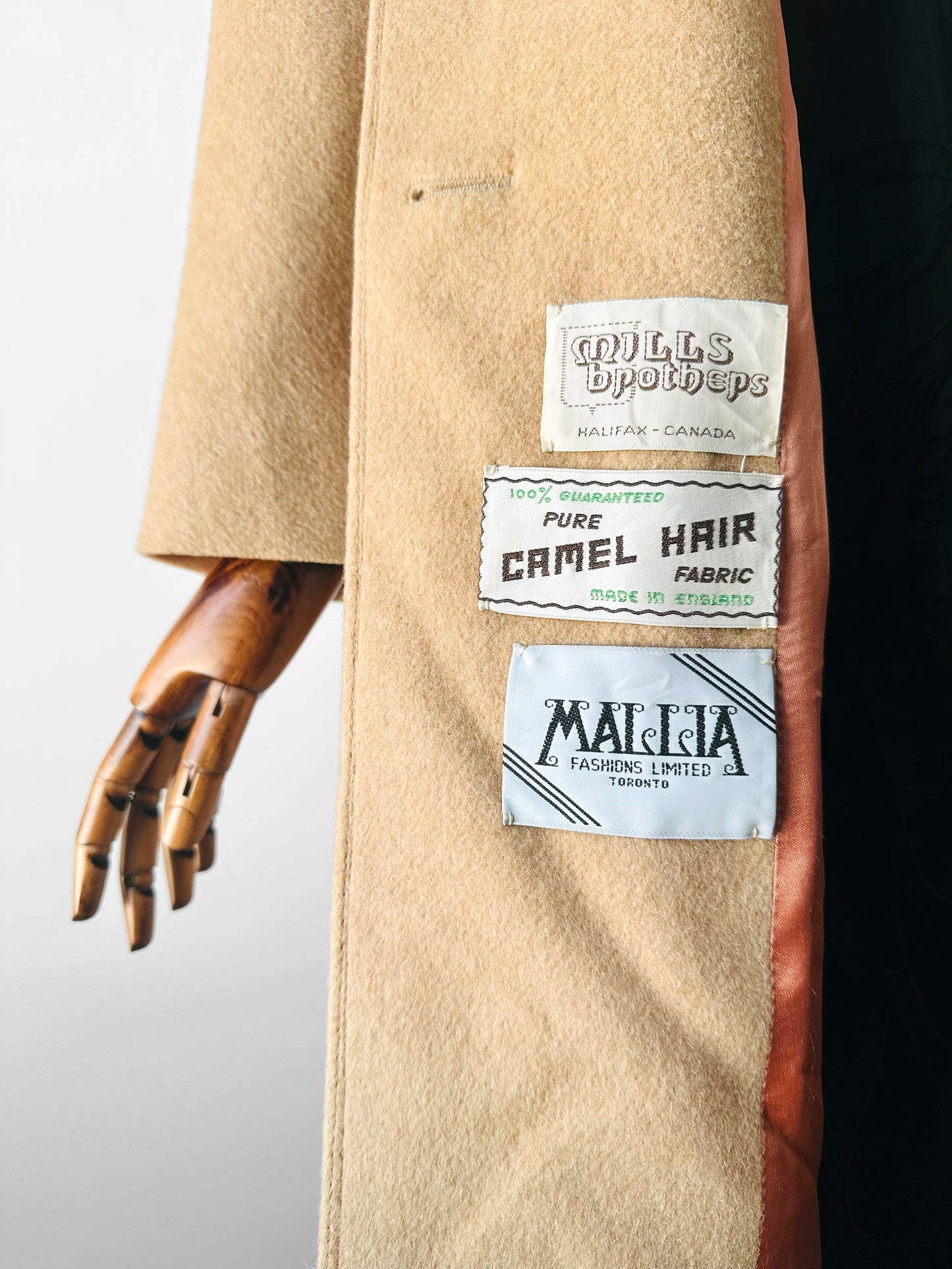 1950s - 1960s Classic Camel Wool A-Line Coat - Sz. S/M