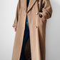 1980s Tan Agatha Girls Paris Lambswool Cashmere Blended Overcoat - Sz. S-L