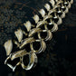 1950s - 1960s Gold-Tone Chunky Brushed Leaf Link Bracelet with Fold-Over Clasp