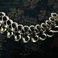 1950s - 1960s Gold-Tone Chunky Brushed Leaf Link Bracelet with Fold-Over Clasp