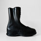 Made in Canada Black Rubber Heavy Metal Zip-Front Over Shoe Rain Boots - Sz. 8