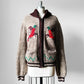 1950s  - 1960s Zippered Wool Knit Pheasant Sweater Jacket - S/M