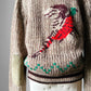 1950s  - 1960s Zippered Wool Knit Pheasant Sweater Jacket - S/M