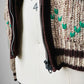 1950s  - 1960s Zippered Wool Knit Pheasant Sweater Jacket - S/M