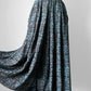 1980s Blue Pleated Patterned Skirt - Sz. Sm