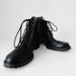 1990s Black Leather Low-Heeled Lace Up Ankle BATA Boots - Sz. 8M