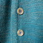 1950s - 1960s Robins Egg Blue Wool Blended Button Front Cardigan Sweater - Sz. M/L