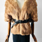 1950s - 1960s Beige Monogrammed Mink Fur Stole