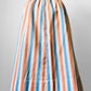 1970s Handmade Stripe Lightweight Cotton Stripe Summer Skirt - Sz. S/M