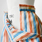 1970s Handmade Stripe Lightweight Cotton Stripe Summer Skirt - Sz. S/M