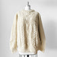 1980s Chunky Cream Fisherman's Wool Cable-Knit Sweater - Sz. O/S