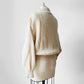 Cream Fisherman's Wool Cable-Knit Cardigan Sweater - Sz. S/M