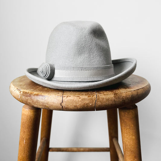 1960s Grey Wool Fur Felt Fedora