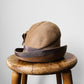 1960s Lilly Dache DEBS Taupe and Grey Wool Felt Fedora - Sz. Sm