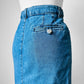 1990s - 2000s Blue Soft Chambray Tommy Hilfiger Front Button Jean Skirt - Sz. Small