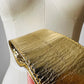 1970s - 1980s Whiting and Davis USA Gold Metal Mesh Leather Slip Belt